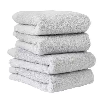 hiorie Face Made in Hotel Style Набор легких мгновенных полотенец для лица из хлопка, цвета на выбор, полотенце Senshu, Япония, полотенце, 4, серое, простое, впитывающее, светло-серый