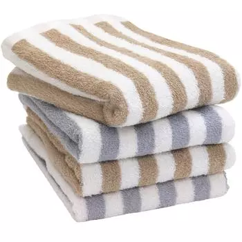 hiorie Сделано в Японии Большое полотенце для лица 40 x 100 см Набор полотенец в гостиничном стиле из 4 толстых полосок 2 цвета мокко 2 цвета серый Мгновенное впитывание воды Большое полотенце для лица Прибл.