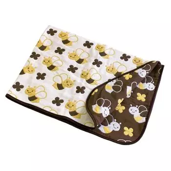 hiorie Сделано в Японии марлевое детское одеяло четверть размера пчела детское марлевое одеяло детское подарочное одеяло 5-слойное