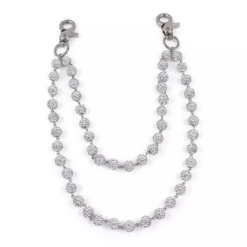 Хип-хоп цепочки для брюк Высококачественные цепочки на талию с шариками Простая джинсовая цепочка Цепочка для брюк Аксессуары для одежды Подарки