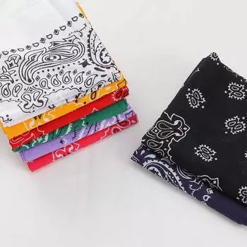 Hip Hop Hair Accessories Outdoor Sports Headwear Bandana Headband Sports Headscarf Square Scarf чёрный