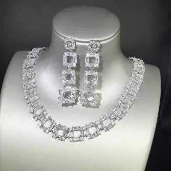 Хип-хоп Хипстер Женское Ожерелье с Подвеской Красочное Хрустальное Ожерелье Многослойное и Сочетающееся серебряный