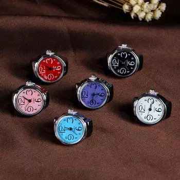 Хип-хоп крутые наручные часы с кольцами для пары, модные винтажные эластичные эластичные кварцевые часы в стиле панк белый