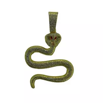 Хип-хоп кулон в виде кобры с полным бриллиантовым покрытием, уличный, креативный, с индивидуальностью, мужские аксессуары для ожерелья