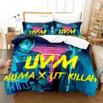 Hip Hop Lit Killah Single Bedding Set Duvet Cover Bed Set Quilt Cover Pillowcase Comforter king Queen Size Boys Adult Bedding 70x133cm 2pcs