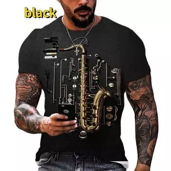 Хип-хоп музыка 3D печатная мужская мода футболка с короткими рукавами футболка с коротким рукавом