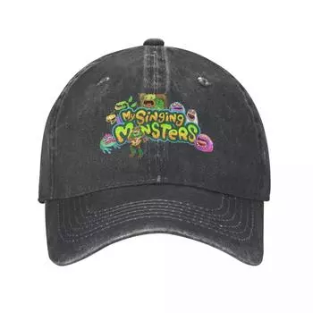 Хип-хоп, мытый хлопок, игра My Singing Monsters, бейсбольная кепка с героями мультфильмов, шляпа для папы, регулируемая кепка, шляпы One Size