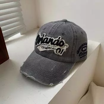 Хип-хоп панк бейсболка для мужчин женщин модная с надписями ретро выстиранная хлопковая снэпбек кепка с козырьком от солнца папина кепка тракер уличная одежда Adjustable серый
