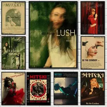 Хип-хоп певец Митски винтажный постер холст картины и принты настенные художественные HD картинки для гостиной домашний декор безрамные подарки 21x30cm No Framed