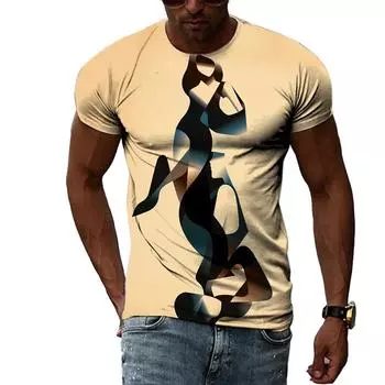 Хип-хоп пляжная сексуальная девушка с 3D HD-принтом летняя мужская футболка забавная альтернативная мода крутая быстросохнущая классическая рубашка с круглым вырезом 6XL S