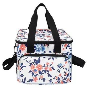 Хип-хоп Популярный Цветок Бабочки Насекомые 3D Печатный Большой Сумка Через Плечо Для Обеда Термоизоляция Сумки Для Еды Сумки Для Ледяного Леггинса синий