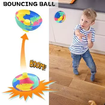 Хип-хоп прыжок, полубоковой прыгающий мяч, антистрессовые игрушки для детей, забавная камуфляжная спиннинговая чаша с кончиками пальцев, верх на кончиках пальцев