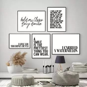 Хип-хоп рэпер Delight тексты песен музыкальная цитата большой холст картины постеры и принты настенная художественная картина для гостиной домашний декор A4 21x30cm No Frame