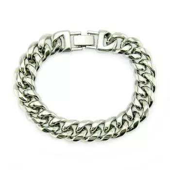 Хип-хоп рэперы Domineering Fasion Золотой браслет Ювелирные изделия Преувеличенный браслет-цепочка серебряный