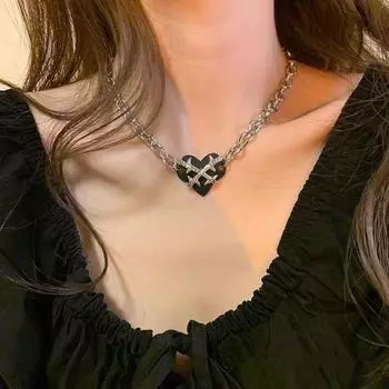 Хип-хоп Шипы Любви Ожерелье, Женский Прилив Холодный Ветер Сладкий Прохладный Высокий Холодный Темперамент Шея Ключица Цепь серебряный