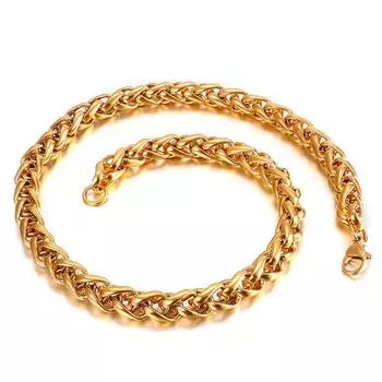 Хип-хоп стиль титановые стальные украшения модное мужское ожерелье из драконьей кости 10*500mm