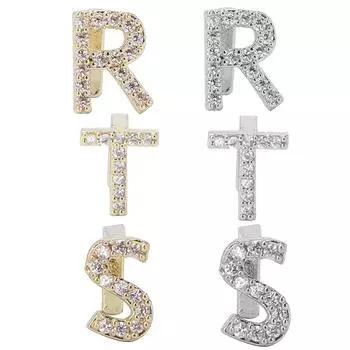 Хип-хоп зубы отдельные буквы поддельные зубы протезы украшения аксессуары для Хэллоуина Gold R