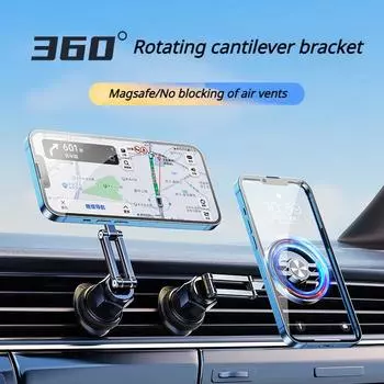 Hipacool Car Magsafe Phone Holder Magnetic Airout Phone Stand Multi-angle Adjustmnet High Load Bearing Stable Phone Bracket чёрный