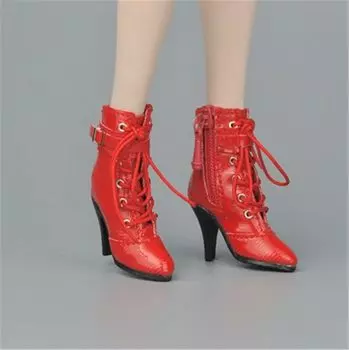 HiPlay Female Figure Doll Shoes High Heels Compatible with TBLeague Body ACC043 1/6 (Red)