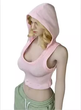 HiPlay Female Figure Doll Top Hoodie Clothes Costume Compatible with TBLeague Body DY11 1/6 (Pink)