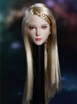 HiPlay Фигурка Голова Красивая Женская Окрашенная Совместима с Телом TBLeague 1/6 Азиатская, Западная, HS204(D)