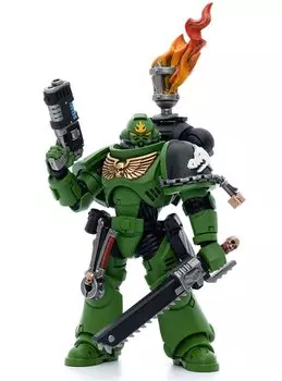 HiPlay JoyToy Warhammer 40K Солдат Огненный Ящер Подвижная Фигурка Саламандры Заступники Сержант - Цек ган