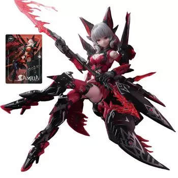 HiPlay Mido Eastern Model Infinite Black Night Camilla Vampire Bat Mecha Girl Armored Girl Подвижная сборная пластиковая модель EM2023006YC Miku Card
