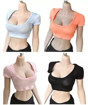 HiPlay Женская фигурка кукла куртка одежда костюм совместим с TBLeague Body DY15 1/6 футболка (оранжевый)