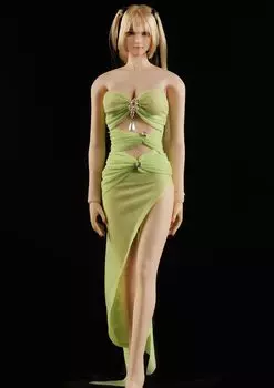 HiPlay Женская фигурка куклы цельный костюм одежда совместима с TBLeague Body Dress08 1/6 (зеленый)