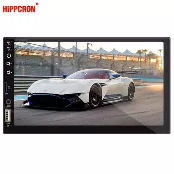 Hippcron Автомобильный радиоприемник MP5-плеер 2 Din Bluetooth HD 7 Сенсорный экран Стерео 12 В FM ISO Мощность Aux вход SD USB с/без камеры 7023B Radio only