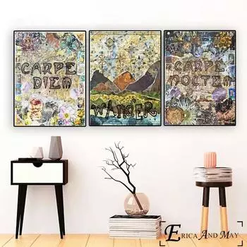 Хиппи Карпентер Дием работа Ретро постер художественная роспись украшение спальни изображение 21cm30cm NoFrame