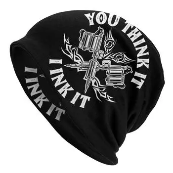 Хиппи забавная поговорка татуировщик татуировщик Skullies шапочки унисекс женская зимняя теплая шапка с напуском вязаная шапка для лыж Skullies Beanie Hat