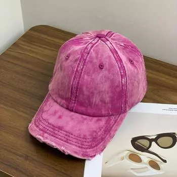 Хипстерская уличная кепка тай-дай в стиле хип-хоп, старая полированная бейсболка женская осенне-зимняя кепка знаменитости в Интернете, маленькая кепка M56-58cm белый