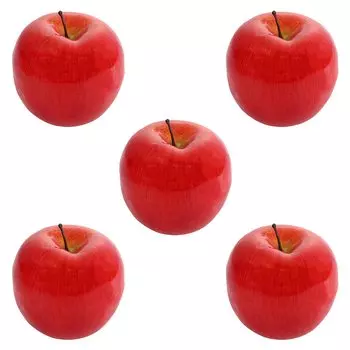 HIRAISM Apple Образец еды Поддельные фрукты Фрукты Реалистичный дисплей Модель 5 (Красное яблоко, кусочки)