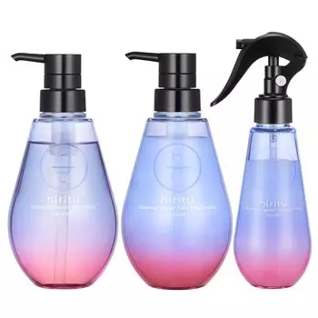 hiritu Balance Repair Shampoo Hair Treatment Serum Mist Set Apricot Jasmine Scent Разглаживает сухие волосы, 3 предмета [Увлажнение] &