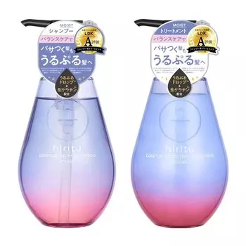 Hiritu Balance Repair Shampoo Hair Treatment Set 410 мл каждый Аромат абрикоса и жасмина Разглаживает сухие волосы [увлажняет] и