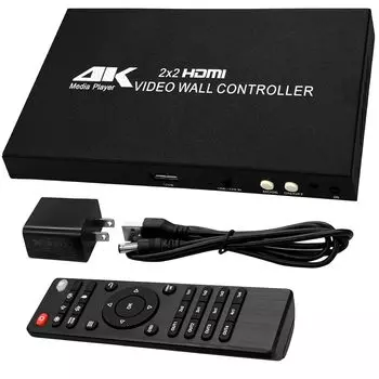 Hiro Signage Media Player Совместимый с разрешением 4K Контроллер видеостены Multi Display MPSP2X2-HR