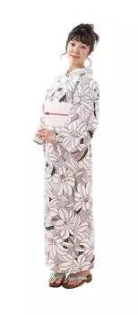 Hiroba Yukata Set Yukata Set Yukata Набор из 3 предметов Modern Beauty Casablanca 2023 Для взрослых Средняя школа Yukata Yukata Set Free Size Фестиваль фейерверков Лето