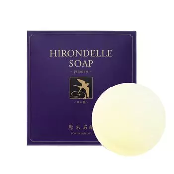 HIRONDELLE SOAP Премиальное высококачественное мыло для лица 85 г с сеткой [GEMMATSU] [Содержит ингредиенты] чистый