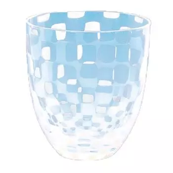 Hirota Glass Tumbler Taisho Roman Glass Checkered 230ml TR-29-1