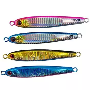 HIROZEN Metal Jig Lure Set of 4 for Great for Fishing Red Sea Ocean Boat Pier and Rock Fishing 4, Colors, 100g, Jigging, Bluefish, Bonito, Yellowtail,