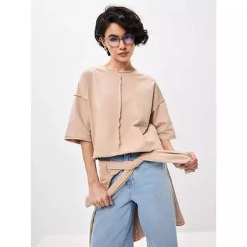 Hirsionsan летние повседневные свободные футболки женские 100% хлопок розовые свободные футболки 2025 новые повседневные однотонные женские эстетичные топы с круглым вырезом S/M белый