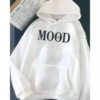 Hirsionsan Simplic Letter Print Hoodies Women Soft Oversized Sportwear Female Sweatshirt Streetwear Fleece Girls Clothes 2023 S