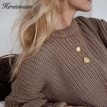 Hirsionsan свободный осенний женский свитер 2020, новый корейский элегантный вязаный свитер большого размера, теплые женские пуловеры, модные однотонные топы one size белый