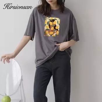 Hirsionsan винтажные хлопковые футболки с принтом, женские новые мягкие свободные женские футболки в стиле Харадзюку, летние повседневные топы в английском стиле, готическая футболка с рисунком M белый