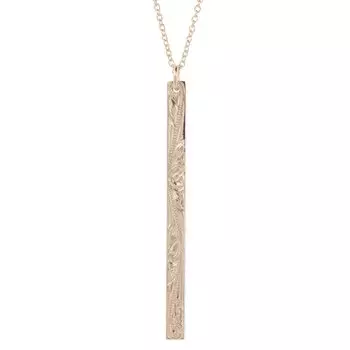 Хирургическая нержавеющая сталь 316L Гавайские украшения Длинный пруток Кованый реверсивный свиток ожерелье золото [Piena] (Розовый 50см)