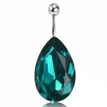 Хирургическая сталь, слезоточивое кольцо со стразами, штанга, кольцо для пирсинга живота и пупка