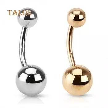 Хирургический шар из нержавеющей стали, штанга, кольцо на животе и пупке, брелок для пирсинга, аксессуары