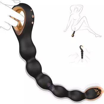 Hisecret Анальный вибратор Анальные шарики Анальная пробка 6 Анальных шариков Стимуляция простаты Вибрация Анальное расширение Анальное развитие 10 режимов вибрации Унисекс USB