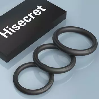 Hisecret Penis Ring Cock Ring 3 Piece Set High Elasticity Silicone Multiple Restraint Penis Torture Adult Goods Sex Toys Men s